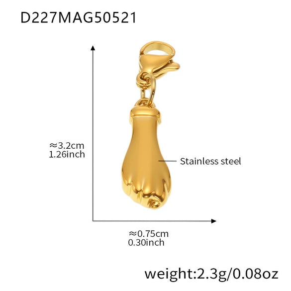 Wholesale Diy Ferris Wheel Zircon Oil Drop Geometric Stainless Steel Electroplated Bracelet And Anklet Set For Women