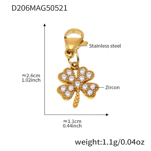 Wholesale Diy Ferris Wheel Zircon Oil Drop Geometric Stainless Steel Electroplated Bracelet And Anklet Set For Women