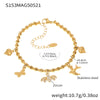 Wholesale Diy Ferris Wheel Zircon Oil Drop Geometric Stainless Steel Electroplated Bracelet And Anklet Set For Women
