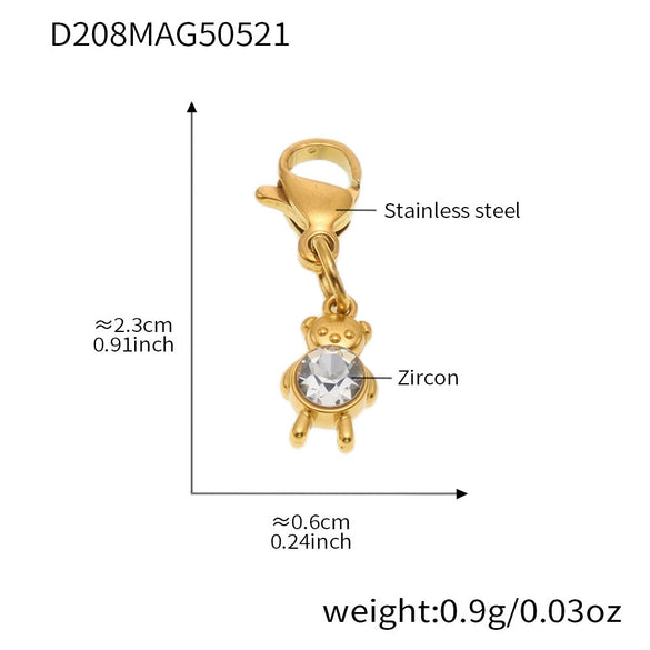 Wholesale Diy Ferris Wheel Zircon Oil Drop Geometric Stainless Steel Electroplated Bracelet And Anklet Set For Women