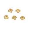 Wholesale Diy Handmade Beads Copper 14K Gold Plated Colorpreserving Microinlaid Zircon Flower Tray Flower Cap Cut Out Petal Spacer Beads Versatile Minimalist