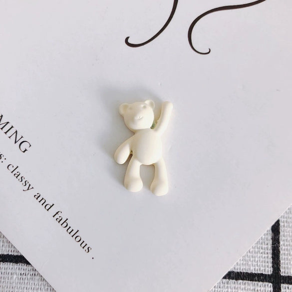 Wholesale Diy Jewelry Accessories Alloy Spray Paint Cute Cartoon Bear Pendant Jewelry Materials