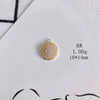 Wholesale Diy Jewelry Accessories Copper Plated Real Gold Hollow Double Hanging Small Pendant Earrings And Necklace Material Accessories