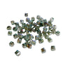 Wholesale Diy Jewelry Accessories Geometric Square Transparent Perforated Glass Crystal Beads With Glaze And Environmental Protection Treatment
