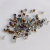 Wholesale Diy Jewelry Accessories Geometric Square Transparent Perforated Glass Crystal Beads With Glaze And Environmental Protection Treatment