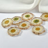 Wholesale Diy Jewelry Accessories Irregular Transparent Resin Pendant With Small Daisy Wafer As Jewelry Material