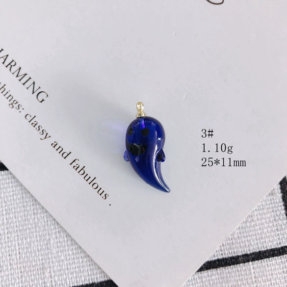 Wholesale Diy Jewelry Accessories Plastic Resin Cartoon Festival Element Transparent Pumpkin Lantern Ghost Pendant