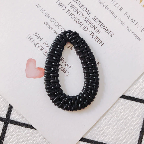 Wholesale Diy Jewelry Accessories Plastic Resin Hollow Water Drop Shape Earrings