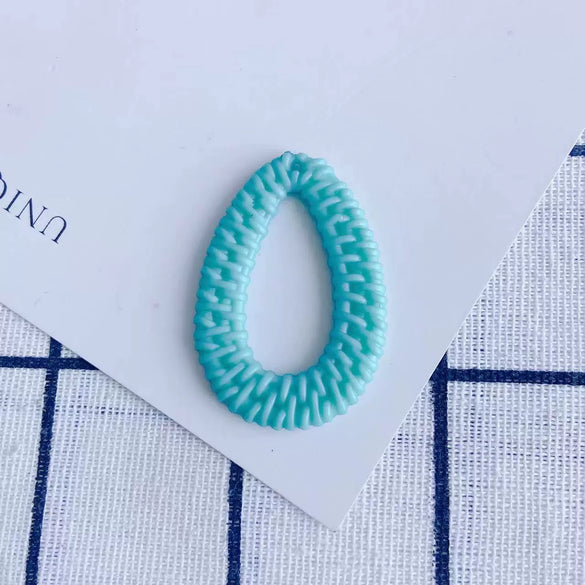 Wholesale Diy Jewelry Accessories Plastic Resin Hollow Water Drop Shape Earrings