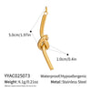 Wholesale Diy Jewelry Accessories Stainless Steel Non Fading Seaside Pendant With Small Animal Pattern For Women Electroplated With 18K Real Gold
