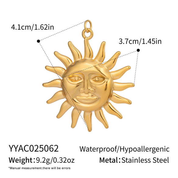 Wholesale Diy Jewelry Accessories Stainless Steel Non Fading Seaside Pendant With Small Animal Pattern For Women Electroplated With 18K Real Gold