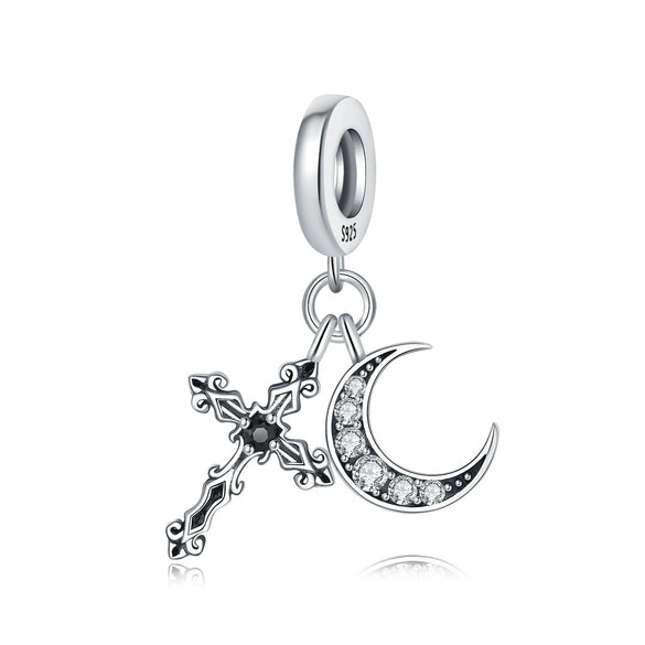 Wholesale Diy Jewelry Accessories Sterling Silver 925 Beads Virgin Cross Bracelet With Dripping Oil Design