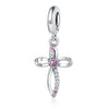 Wholesale Diy Jewelry Accessories Sterling Silver 925 Beads Virgin Cross Bracelet With Dripping Oil Design