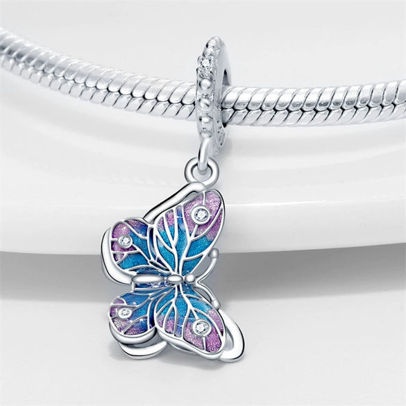 Wholesale Diy Jewelry Accessories 925 Sterling Silver Butterfly Bee Sunflower Chrysanthemum String Beaded Charms With Dripping Oil Treatment