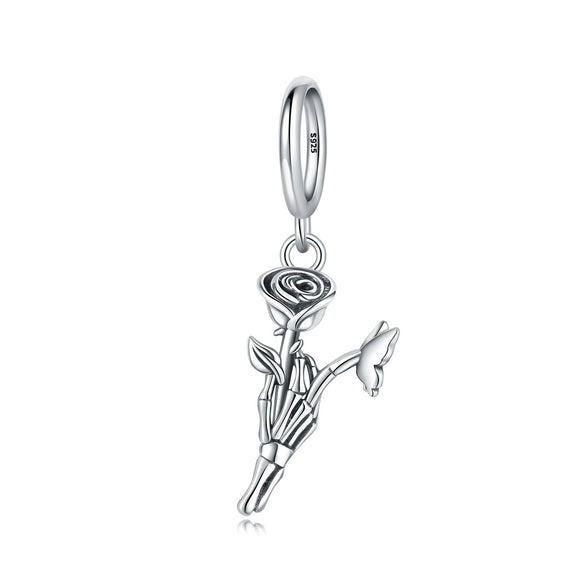 Wholesale Diy Jewelry Accessories 925 Sterling Silver Halloween Pumpkin Skull Bat Pendant Beads With Dripping Oil Design