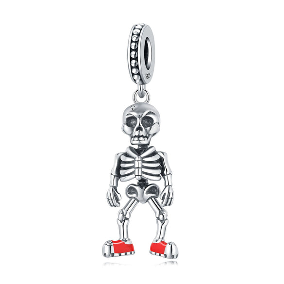 Wholesale Diy Jewelry Accessories 925 Sterling Silver Halloween Pumpkin Skull Bat Pendant Beads With Dripping Oil Design