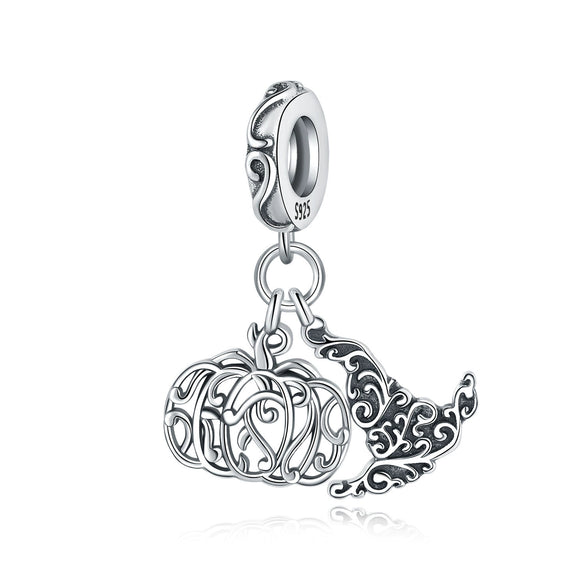 Wholesale Diy Jewelry Accessories 925 Sterling Silver Halloween Pumpkin Skull Bat Pendant Beads With Dripping Oil Design