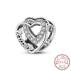 Wholesale Diy Jewelry Accessories 925 Sterling Silver Love Family Charm Decorative Beads Pendant With Dripping Oil Design