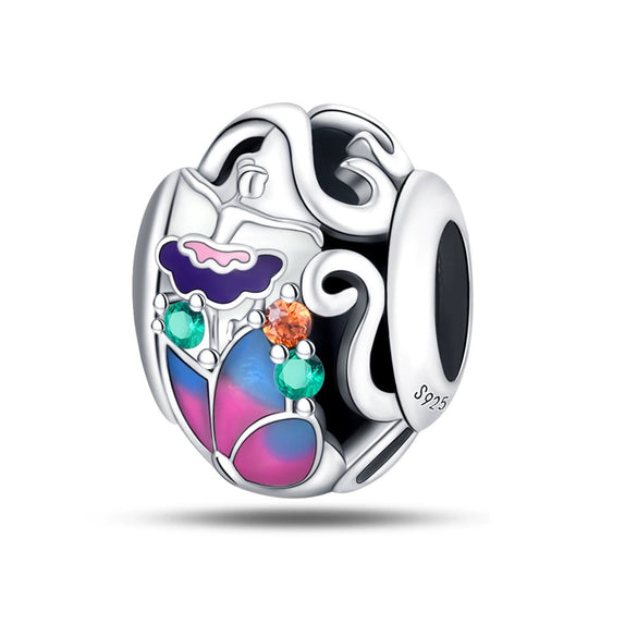 Wholesale Diy Jewelry Accessories 925 Sterling Silver Moonlight Fairy Beads Charm Bracelet With Dripping Oil Design