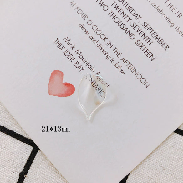 Wholesale Diy Jewelry Accessories Transparent Magic Acrylic Resin Petals Leaves Earrings Made Of Plastic And Resin