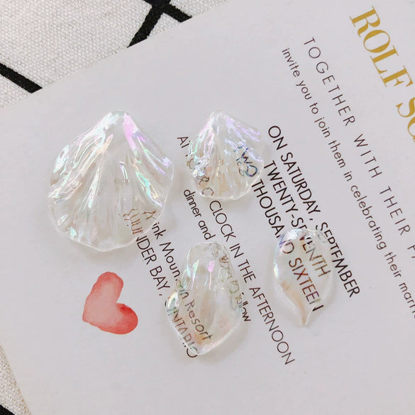 Wholesale Diy Jewelry Accessories Transparent Magic Acrylic Resin Petals Leaves Earrings Made Of Plastic And Resin