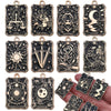 Wholesale Diy Jewelry Accessories Zinc Alloy Hanging Pendant Necklace Earrings Keychain Retro Dark Tarot Style Electroplated