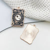 Wholesale Diy Jewelry Accessories Zinc Alloy Hanging Pendant Necklace Earrings Keychain Retro Dark Tarot Style Electroplated
