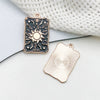 Wholesale Diy Jewelry Accessories Zinc Alloy Hanging Pendant Necklace Earrings Keychain Retro Dark Tarot Style Electroplated