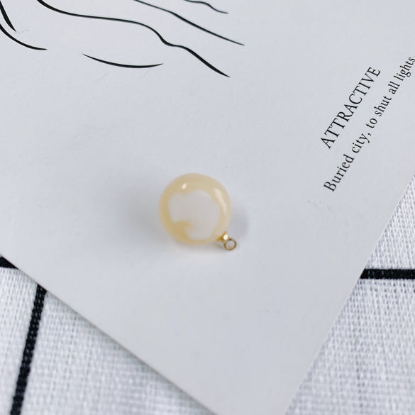 Wholesale Diy Jewelry Basic Accessories Plastic Resin Round Circle Earrings With Hole Pendant Earrings 925 Silver Needle Environmental Protection