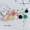 Wholesale Diy Jewelry Basic Accessories Plastic Resin Round Circle Earrings With Hole Pendant Earrings 925 Silver Needle Environmental Protection