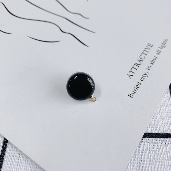 Wholesale Diy Jewelry Basic Accessories Plastic Resin Round Circle Earrings With Hole Pendant Earrings 925 Silver Needle Environmental Protection