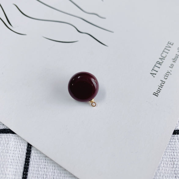 Wholesale Diy Jewelry Basic Accessories Plastic Resin Round Circle Earrings With Hole Pendant Earrings 925 Silver Needle Environmental Protection