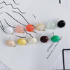 Wholesale Diy Jewelry Basic Accessories Plastic Resin Round Circle Earrings With Hole Pendant Earrings 925 Silver Needle Environmental Protection