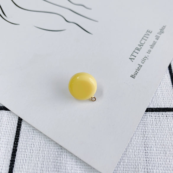Wholesale Diy Jewelry Basic Accessories Plastic Resin Round Circle Earrings With Hole Pendant Earrings 925 Silver Needle Environmental Protection