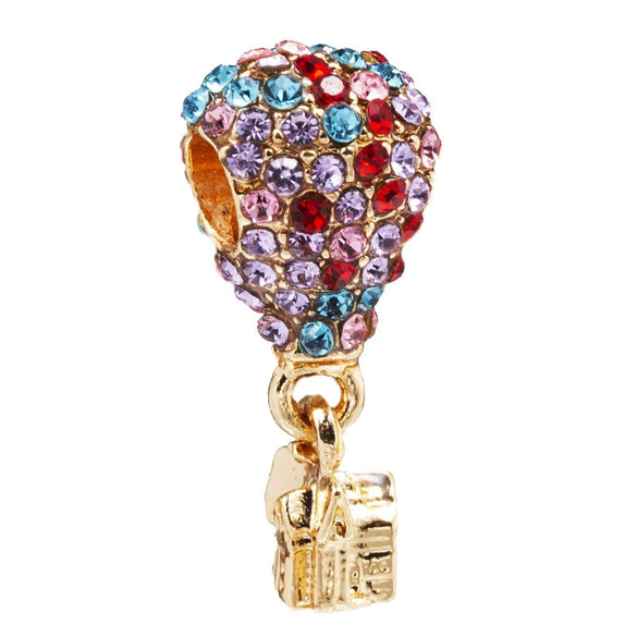 Wholesale Diy Jewelry Loose Beads Metal Electroplated Totem Pattern Hot Air Balloon Cartoon Animal Beads