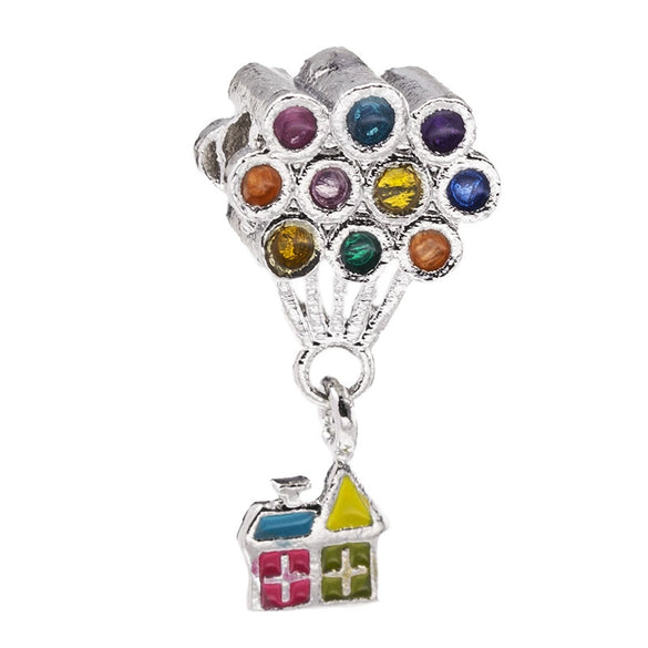Wholesale Diy Jewelry Loose Beads Metal Electroplated Totem Pattern Hot Air Balloon Cartoon Animal Beads