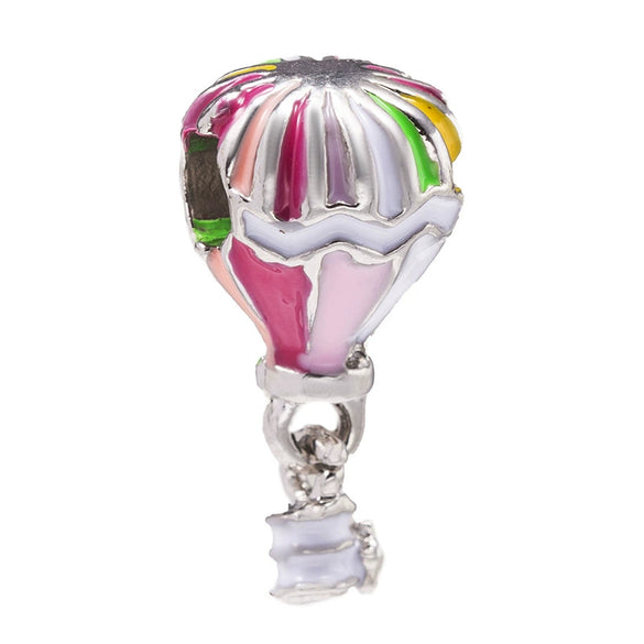 Wholesale Diy Jewelry Loose Beads Metal Electroplated Totem Pattern Hot Air Balloon Cartoon Animal Beads