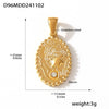 Wholesale Diy Jewelry Pendant Accessories With Natural Geometric Elements Stainless Steel Furnace Vacuum Plating 18K Real Gold