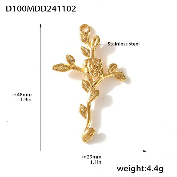 Wholesale Diy Jewelry Pendant Accessories With Natural Geometric Elements Stainless Steel Furnace Vacuum Plating 18K Real Gold