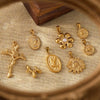 Wholesale Diy Jewelry Pendant Accessories With Natural Geometric Elements Stainless Steel Furnace Vacuum Plating 18K Real Gold