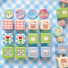 Wholesale Diy Material Plaid Square Tulip Shaped Acrylic Plastic Resin Bead With Printing For Dog Kitty Cat