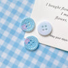 Wholesale Diy Material Plaid Square Tulip Shaped Acrylic Plastic Resin Bead With Printing For Dog Kitty Cat