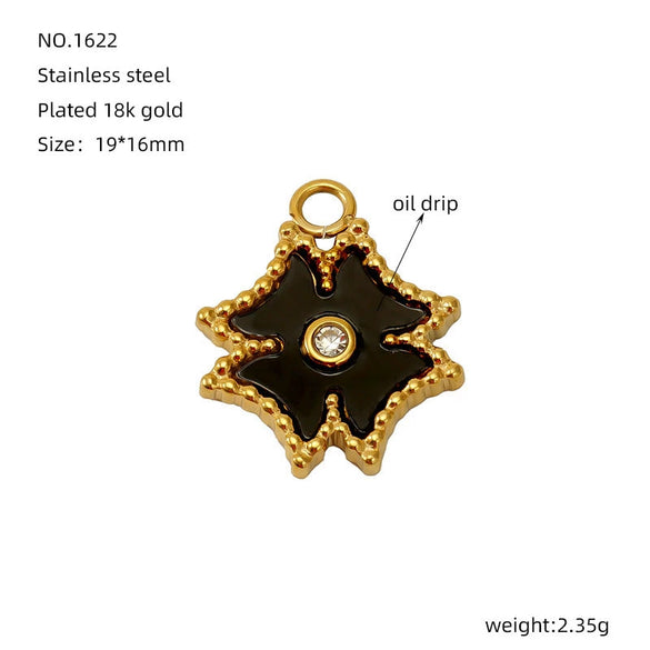 Wholesale Diy Natural Stone Stainless Steel Geometric Fashion Jewelry Semifinished Accessories With Electroplating Pendant Necklace Earrings