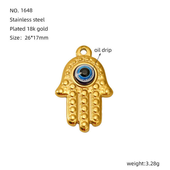 Wholesale Diy Natural Stone Stainless Steel Geometric Fashion Jewelry Semifinished Accessories With Electroplating Pendant Necklace Earrings