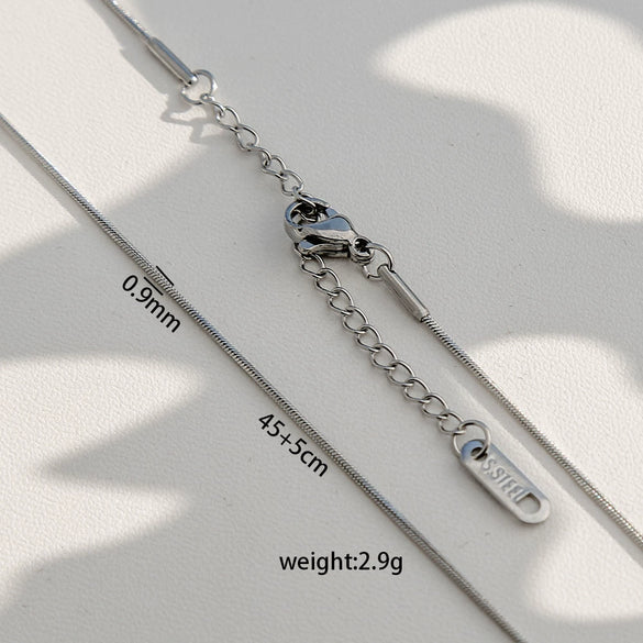 Wholesale Diy Snake Bone Necklace For Women Made Of Stainless Steel With Geometric Pattern And Electroplating