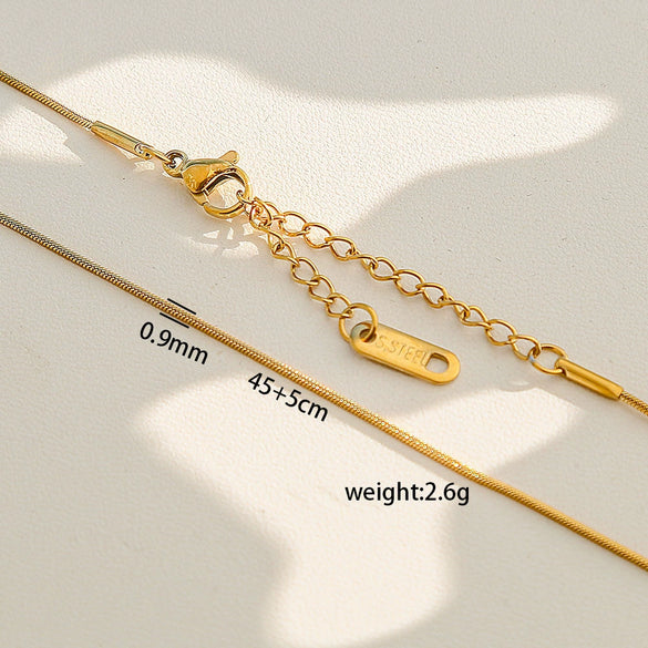 Wholesale Diy Snake Bone Necklace For Women Made Of Stainless Steel With Geometric Pattern And Electroplating