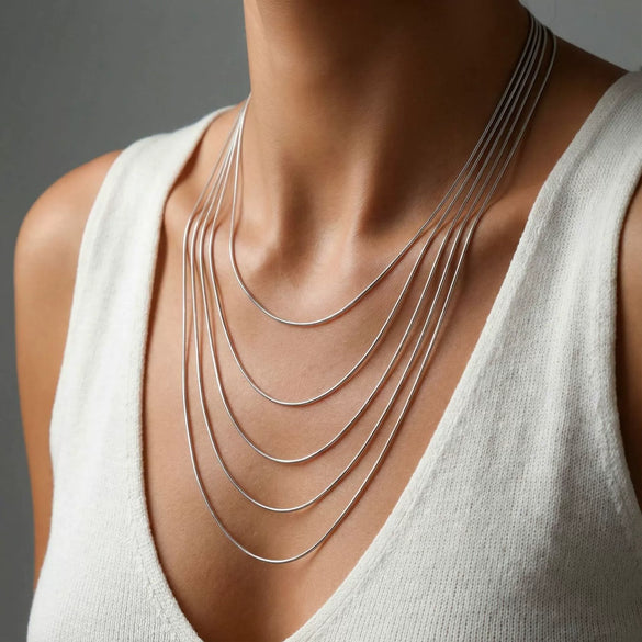 Wholesale Diy Snake Bone Necklace For Women Made Of Stainless Steel With Geometric Pattern And Electroplating