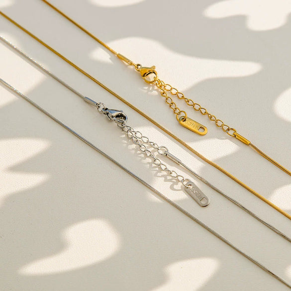 Wholesale Diy Snake Bone Necklace For Women Made Of Stainless Steel With Geometric Pattern And Electroplating