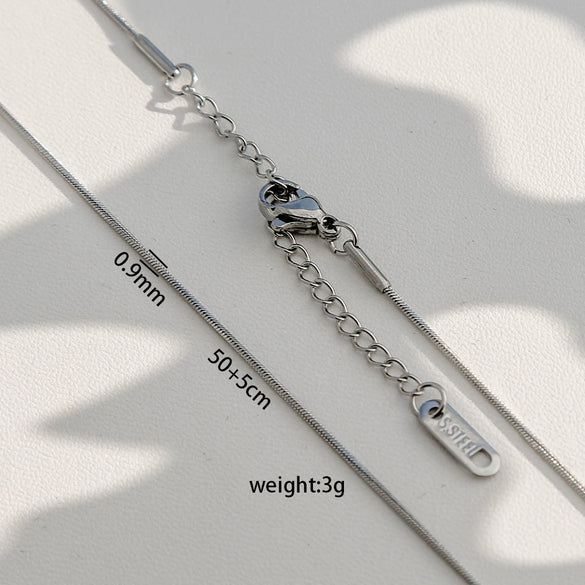 Wholesale Diy Snake Bone Necklace For Women Made Of Stainless Steel With Geometric Pattern And Electroplating