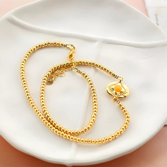 Wholesale Dopamine Brass Necklace With Devil's Eye Conch Star Pendant Simple Style Geometric Shape Electroplated
